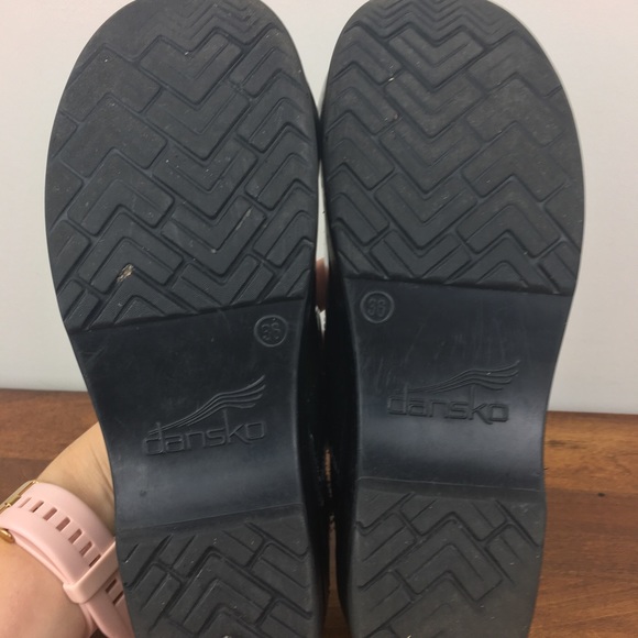 Dansko Women's Size 36 (US 5.5-6) Patent Leather Olive Green Nursing Shoes Clogs - Picture 6 of 12